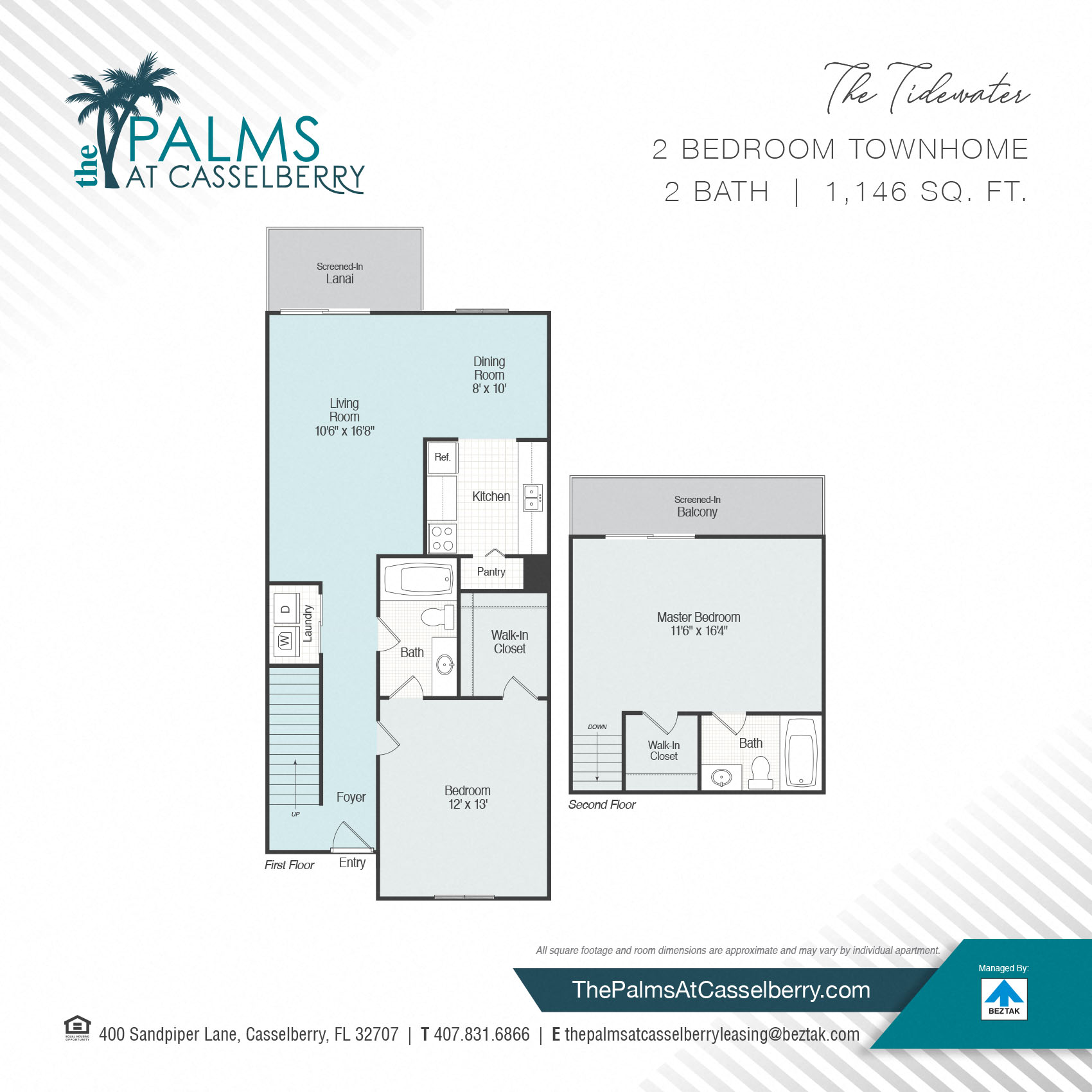 The Tidewater Townhome floor plan